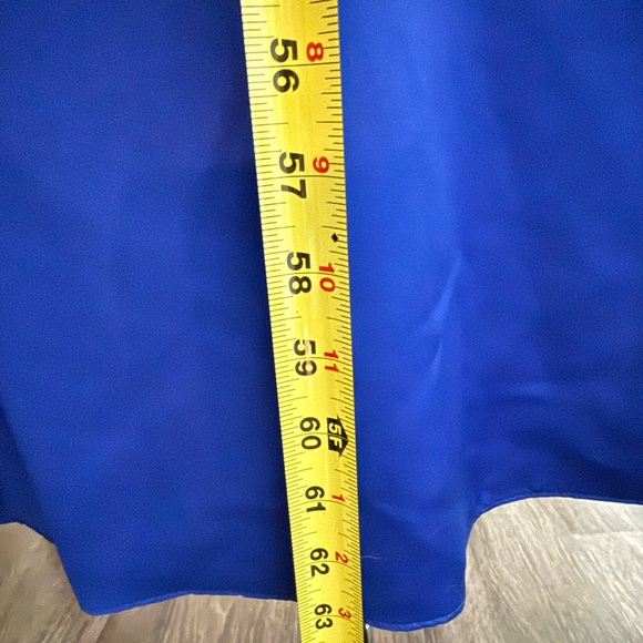 Elegant Modern Maids Royal Blue one shoulder bridesmaid w/ Shawl dress Sz 6 - Picture 7 of 9